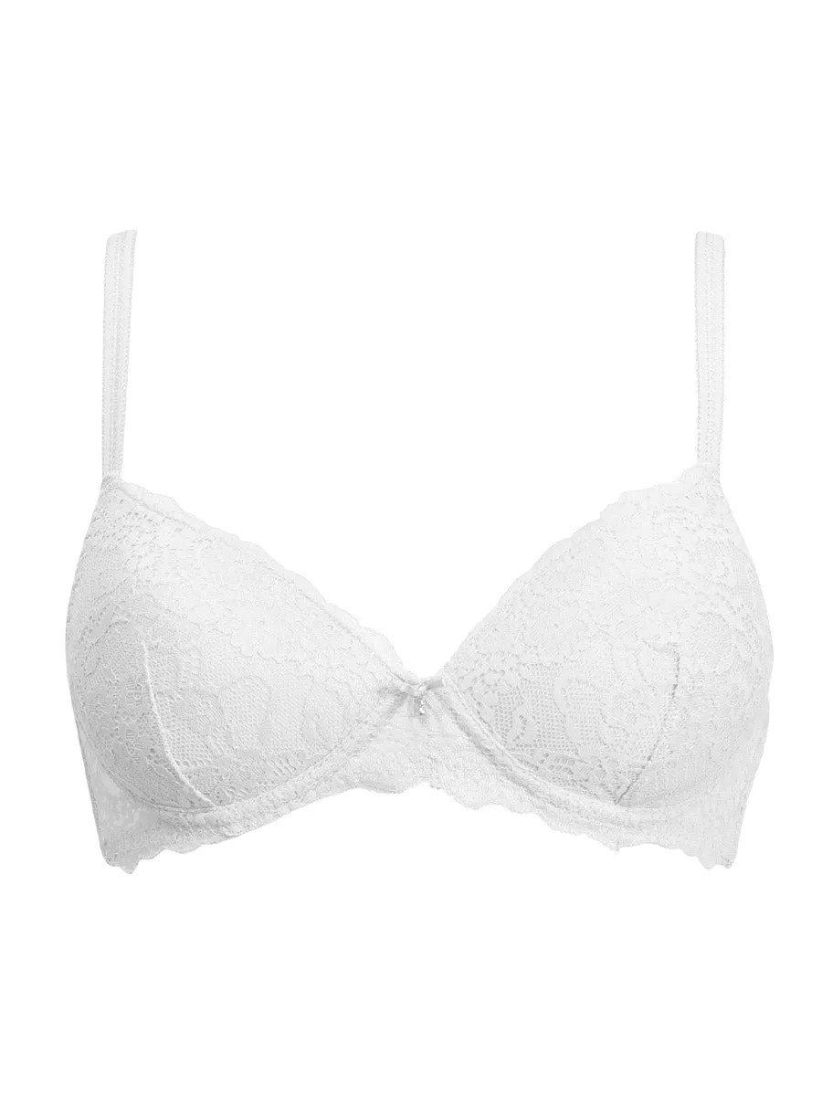 Si'èLei Allure 2676 reggiseno bianco coppe graduate pizzo