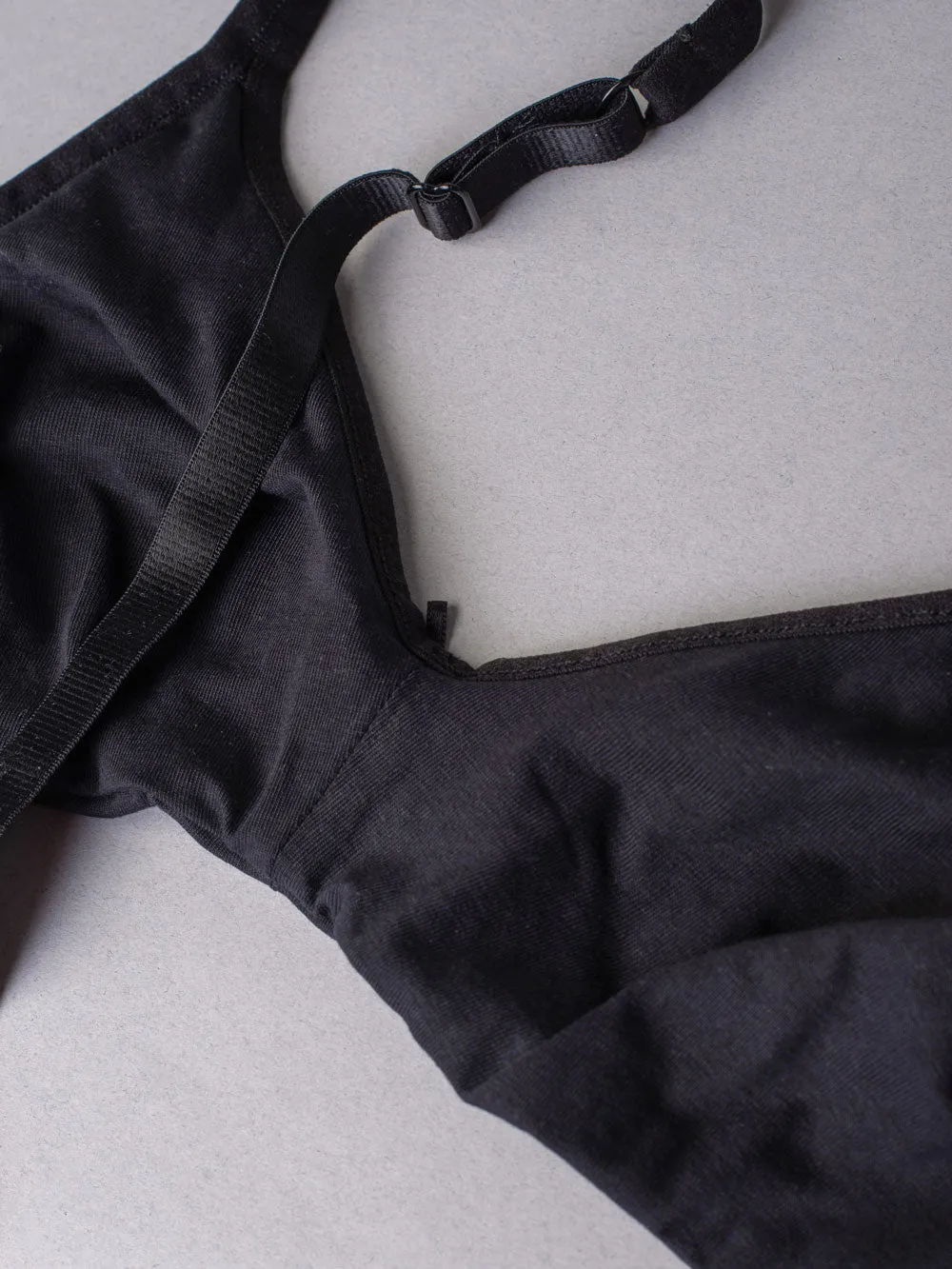 Si'èLei Natural Cotton 1450 reggiseno nero cotone bio
