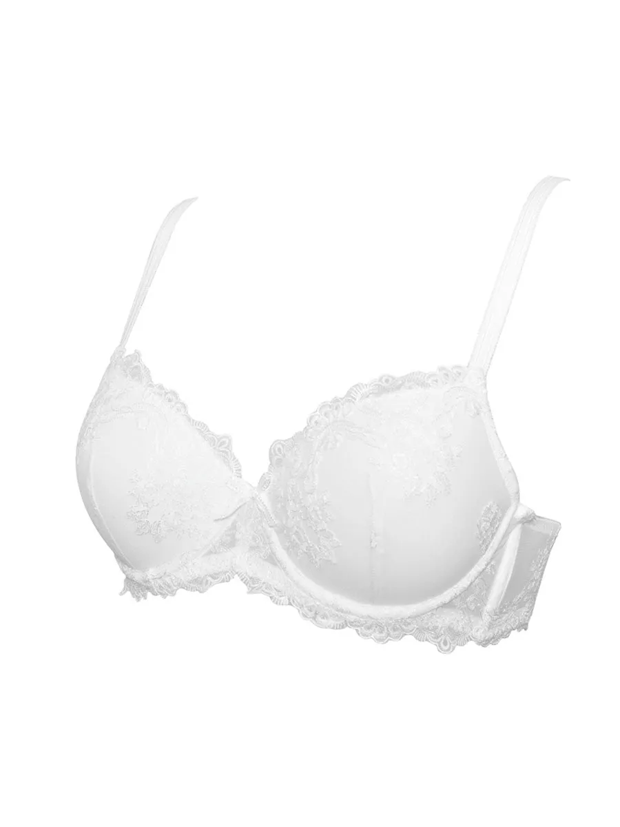 Si'èLei Glam 1942 reggiseno imbottito bianco latte tulle ricamato