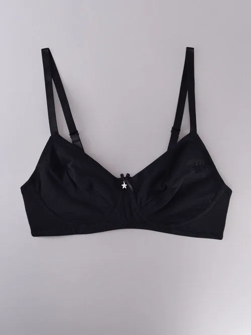 Si'èLei Natural Cotton 1440 Reggiseno Nero cotone bio