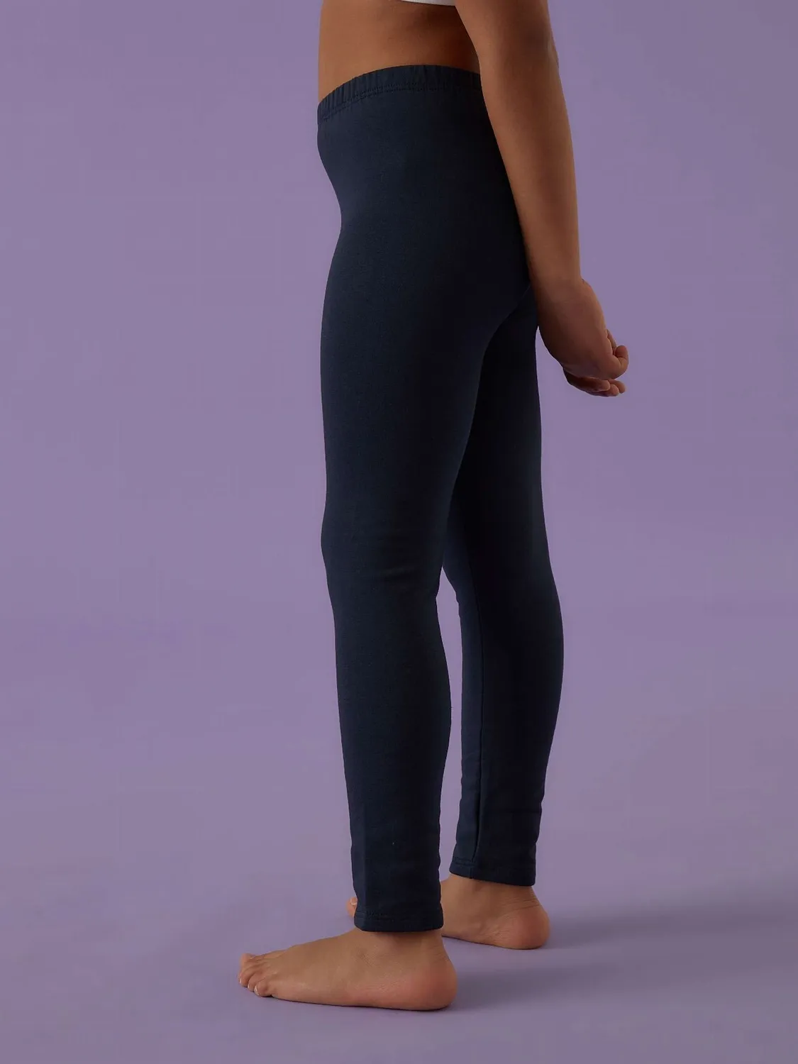 Jadea 342 Leggings Bambina Felpati Cotone Nero