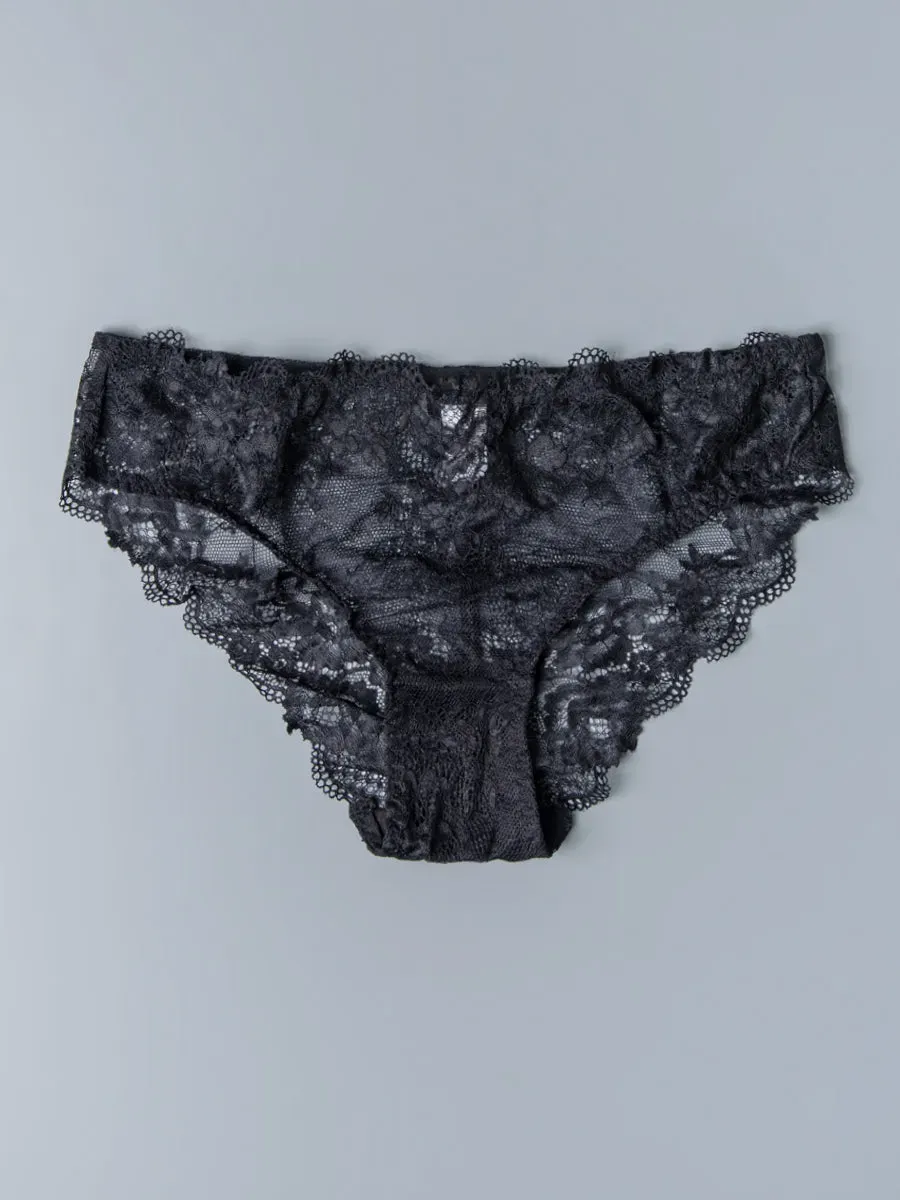 Si'èLei Wonder Lace 2455 slip nero in pizzo stretch