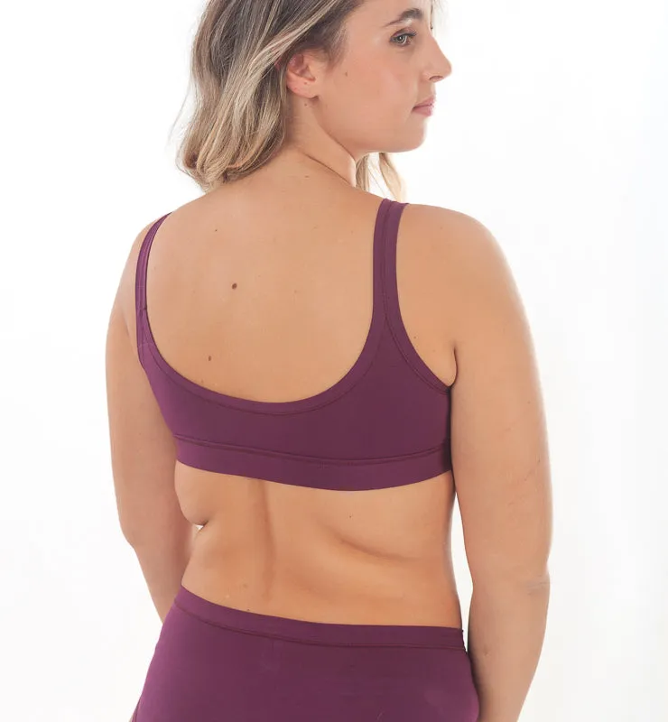 Casagin Bralette Tessuto Naturale Senza Ferretto Nera Traspirante