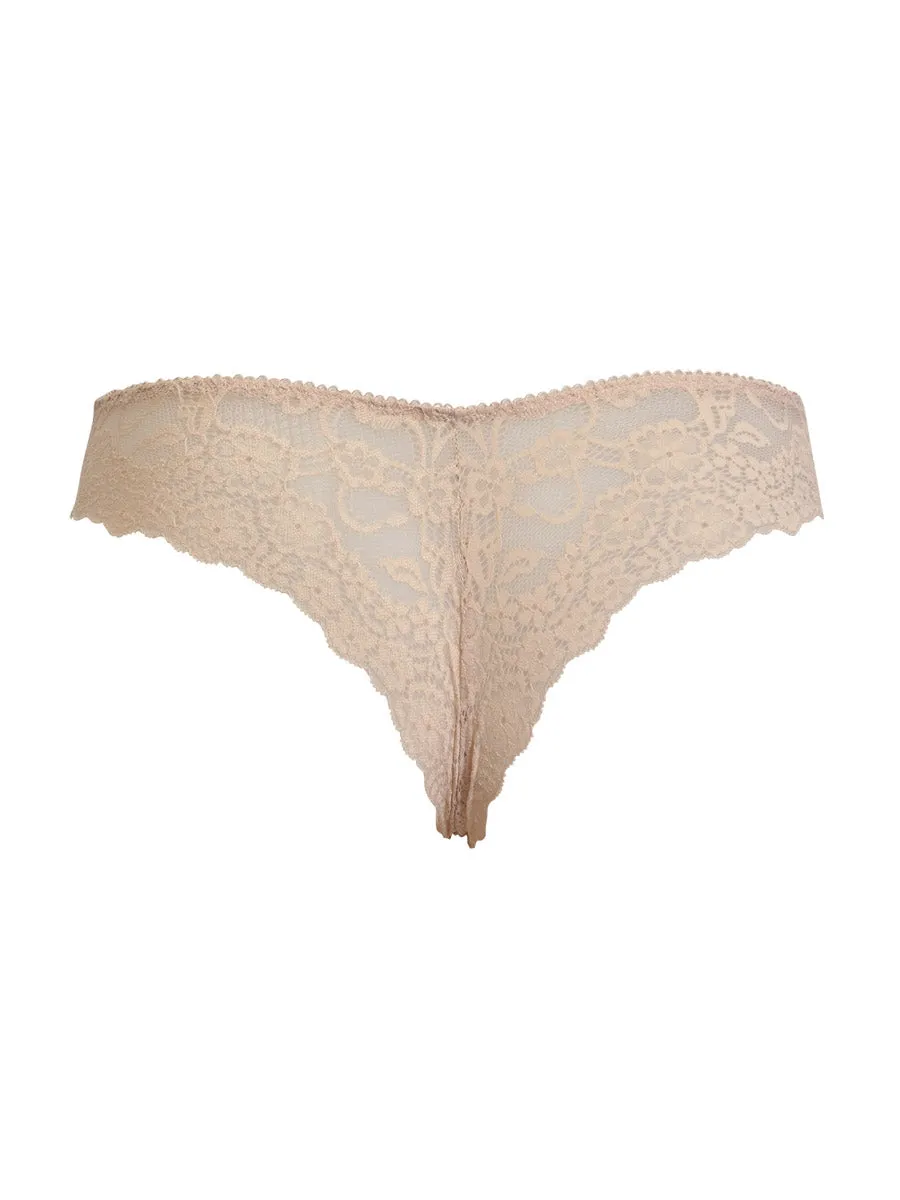 Si'èLei Allure 2677 brasiliana slip cipria in pizzo