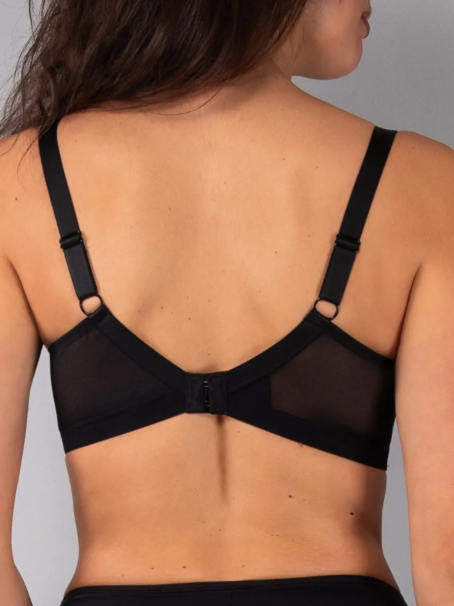 Si'èLei Dream DR14 reggiseno imbottito nero tulle floreale
