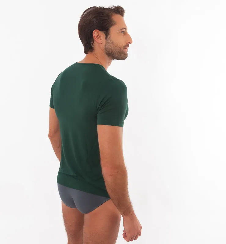 Casagin Essential T-shirt uomo Tencel maniche corte Bianco