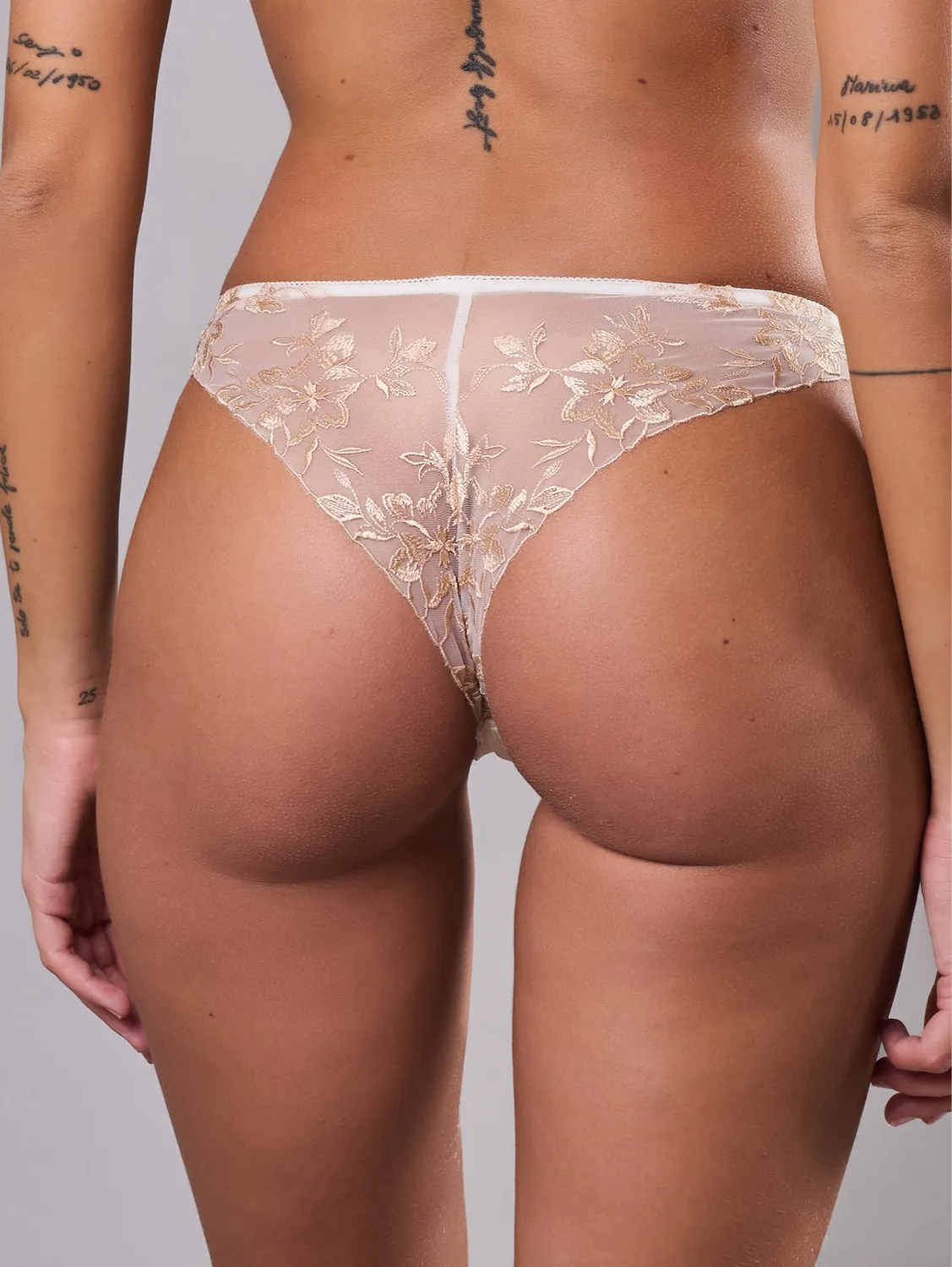 Si'èLei 8017 brasiliana milk tulle ricamato floreale