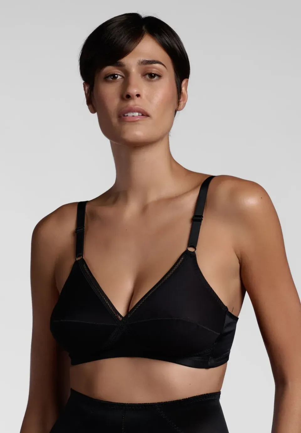 Lepel Rita Classic reggiseno senza ferretto nero cotone