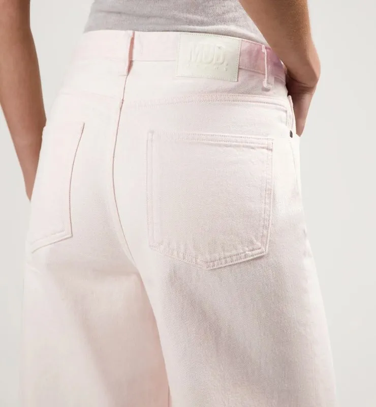 Casagin Jeans palazzo vita alta cotone bio rosa fresco
