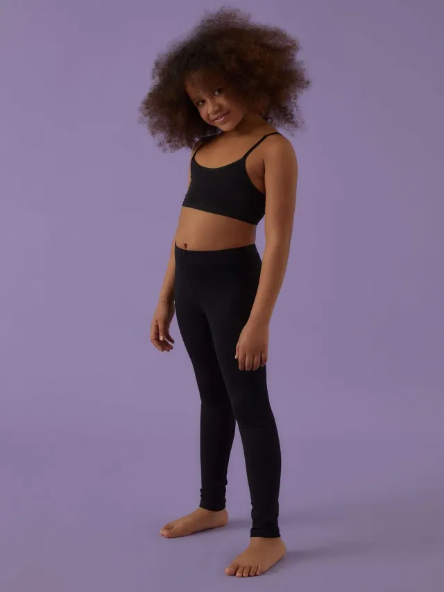 Jadea 175 bralette bambina nera cotone modal