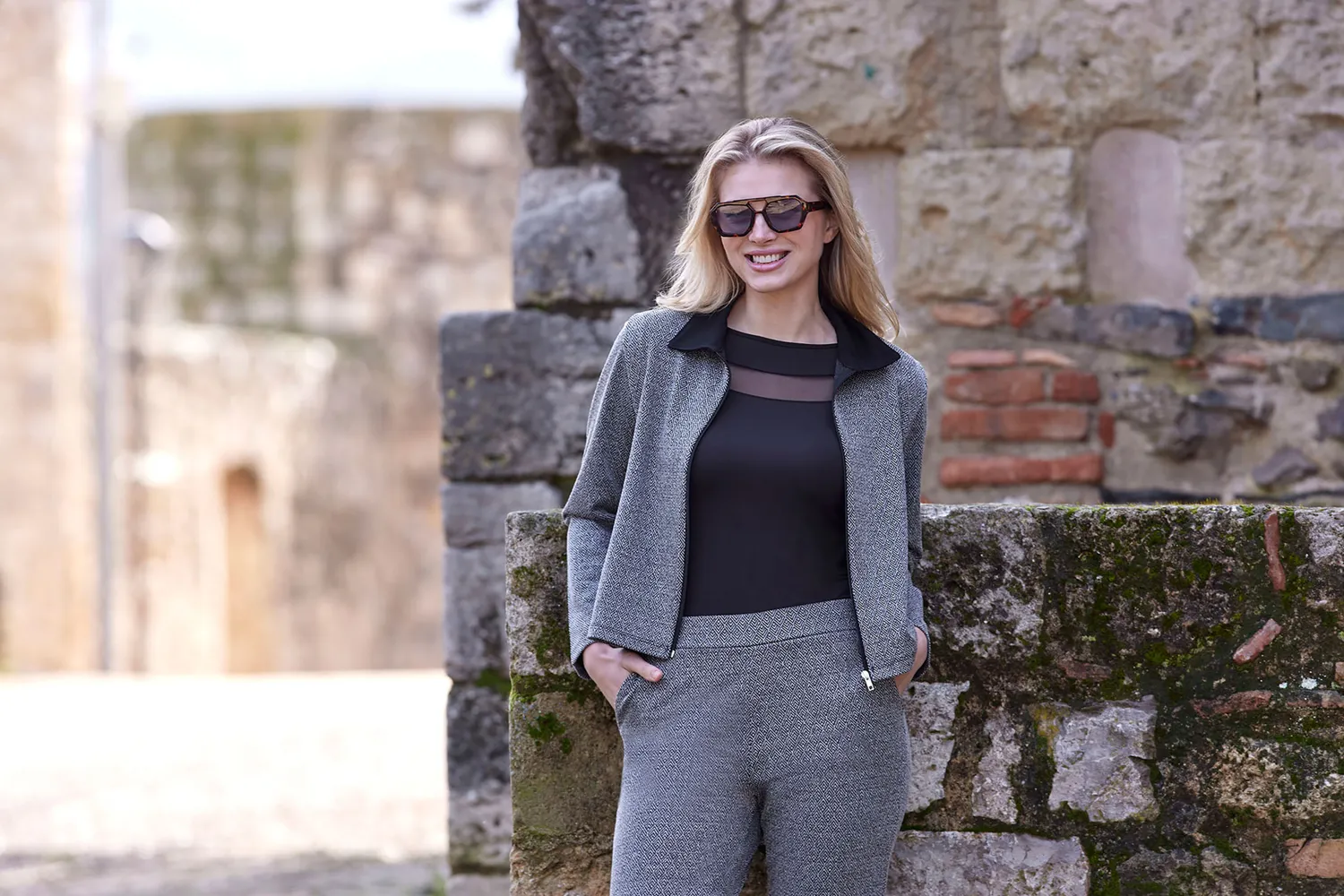 Janira Diams jacket giacca elegante nera