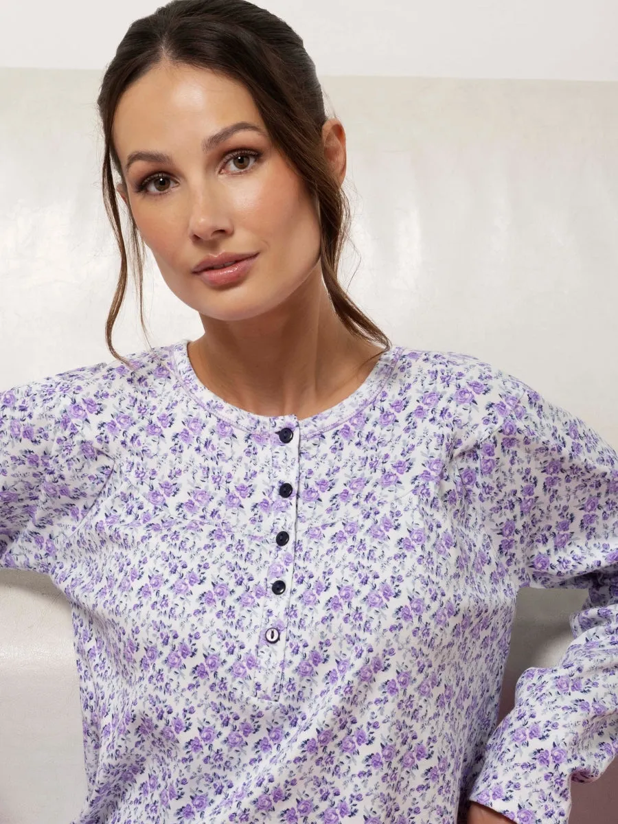 Si'èLei Bloomie BM25 camicia notte blu caldo cotone