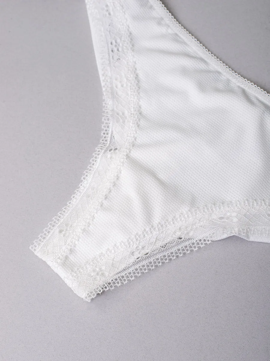 SièLei Darling 1887 slip brasiliana bianco latte jacquard