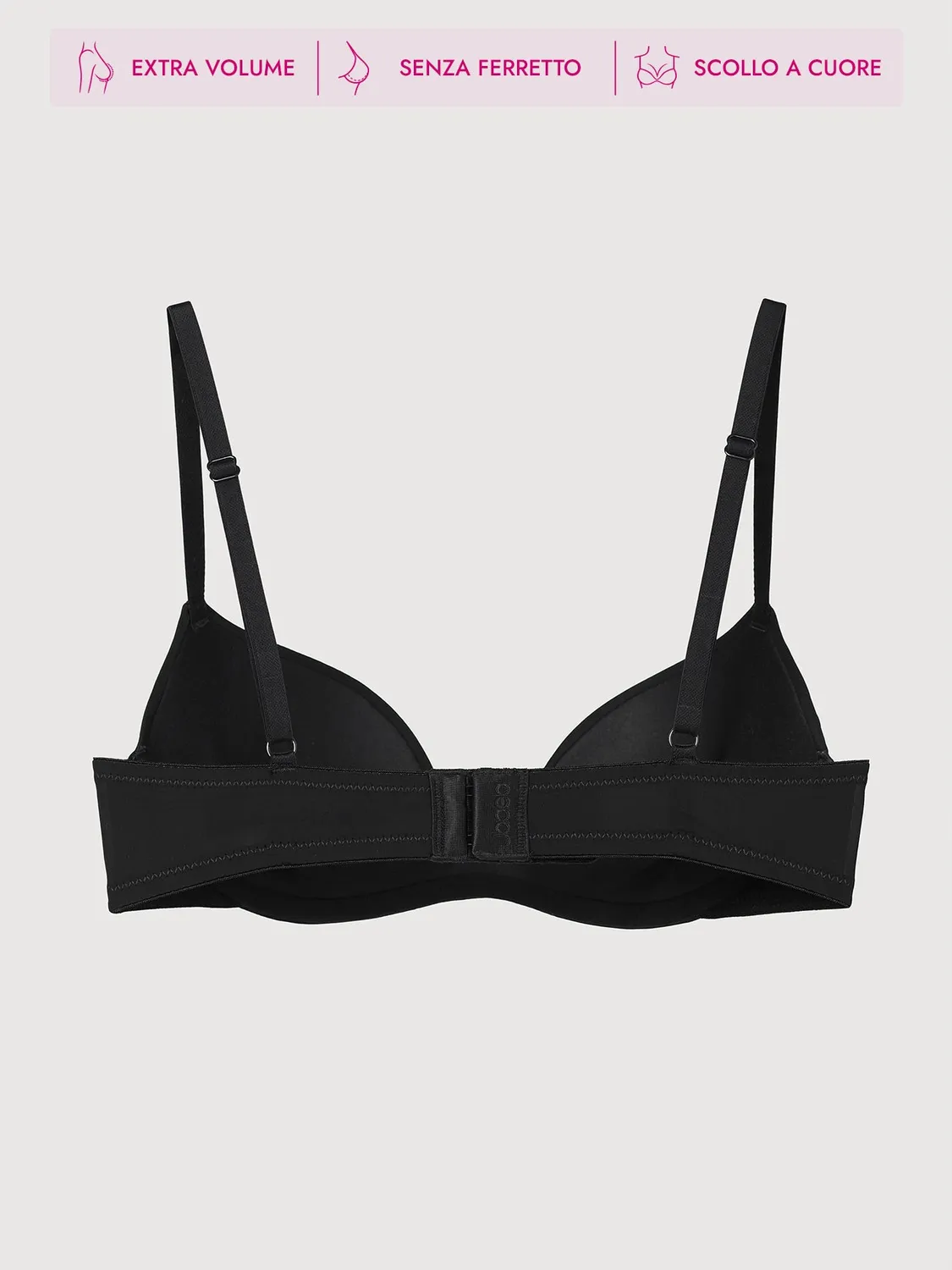 Jadea Basic Fiamma push-up senza ferretto nero