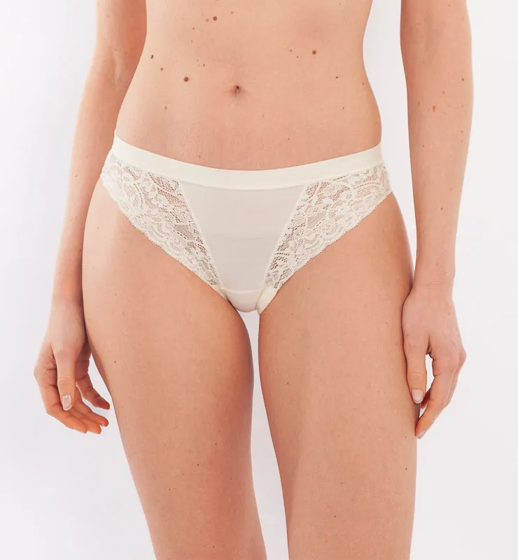 Casagin Slip tessuto naturale slip bordeaux pizzo eco