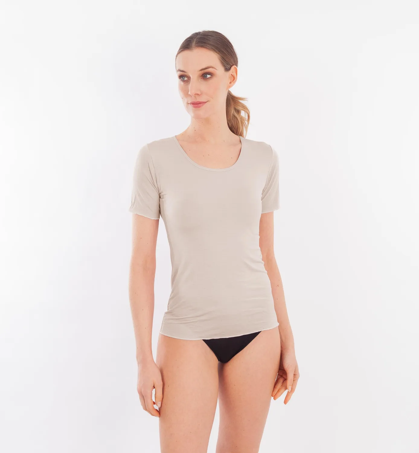 Casagin T-shirt in Fibra di Bamboo donna bianco traspirante