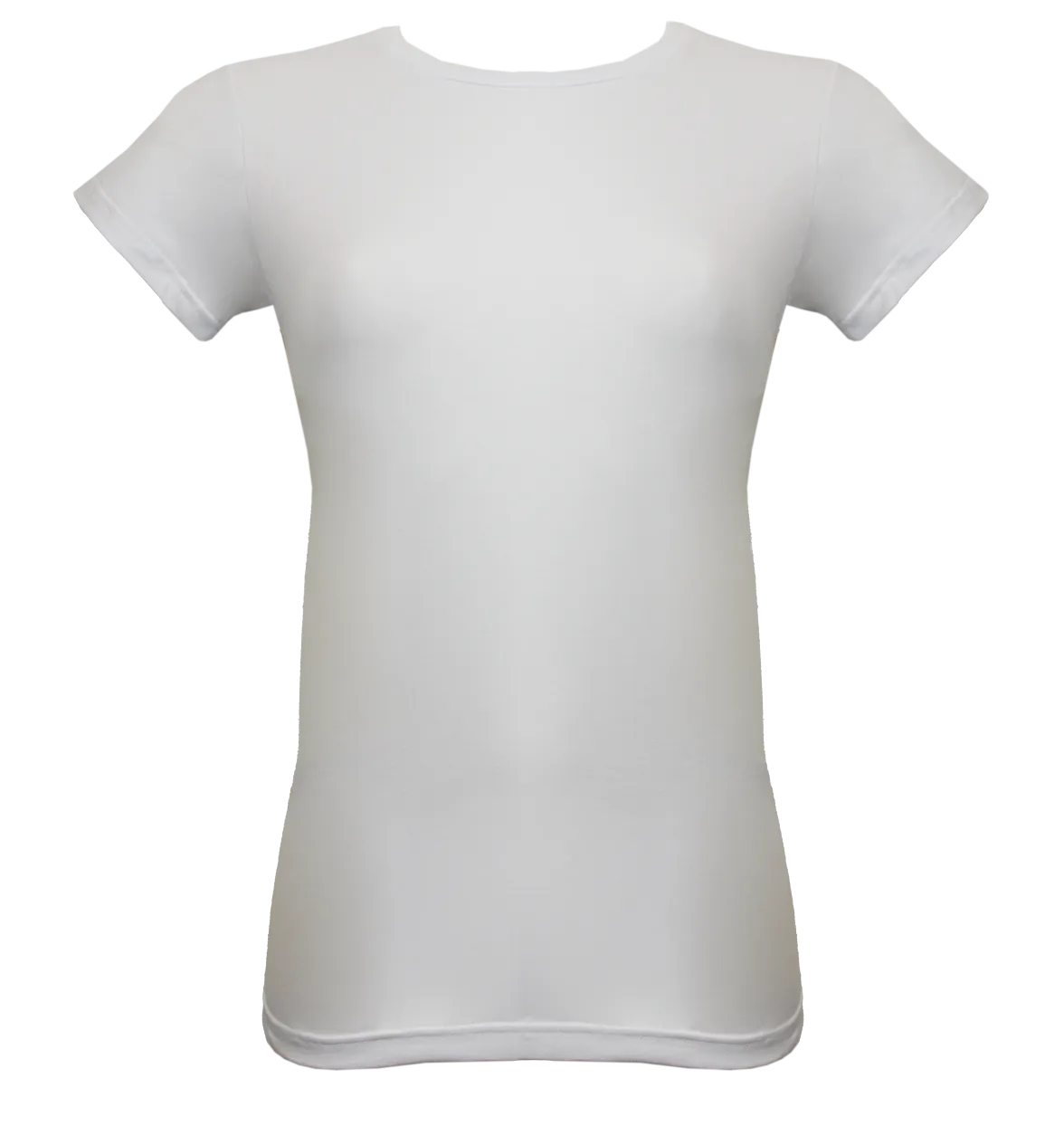 Rossoporpora Maglia Manica Corta in Cotone Bielastico Bianco