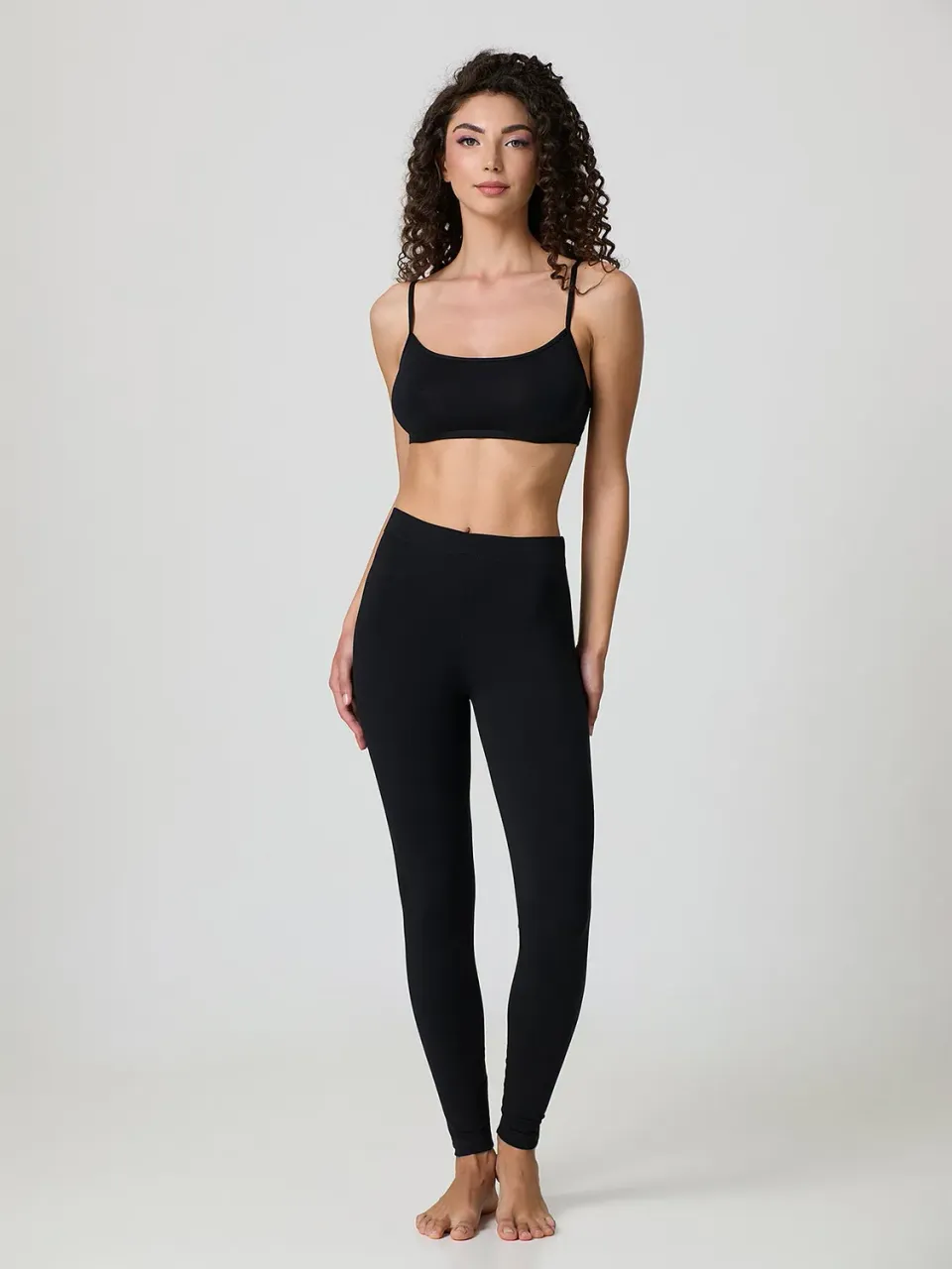 Jadea Basic 4800 leggings lunghi cotone nero coprente