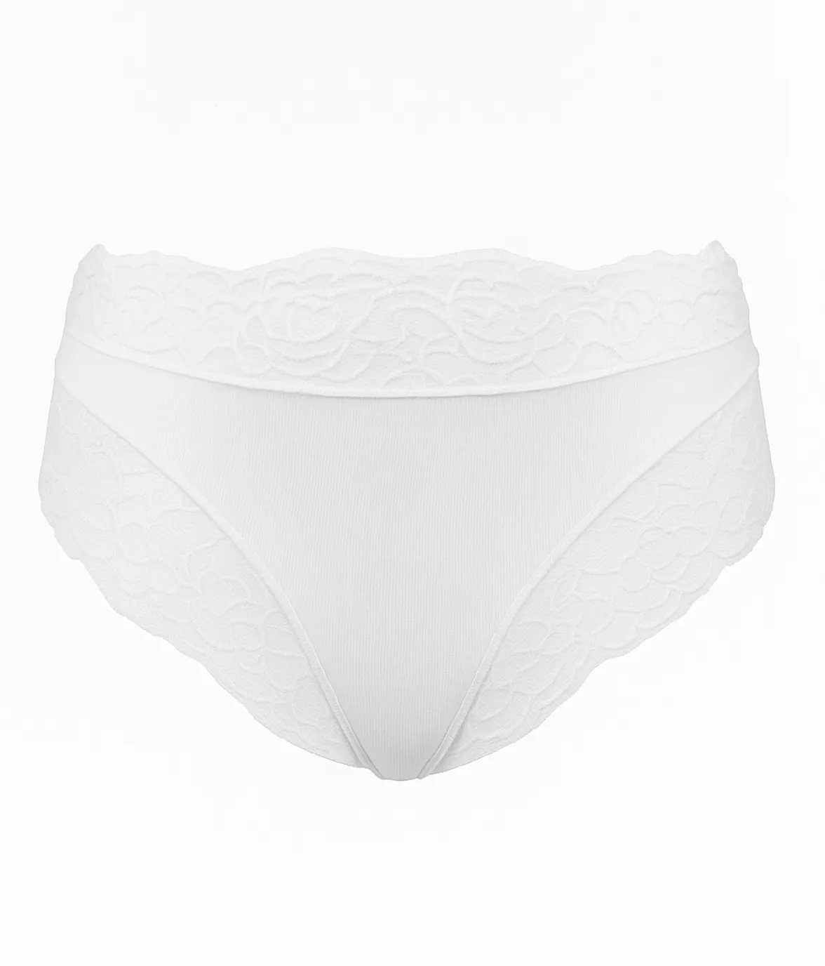 Rossoporpora Slip Modal e Pizzo Bianco traspirante