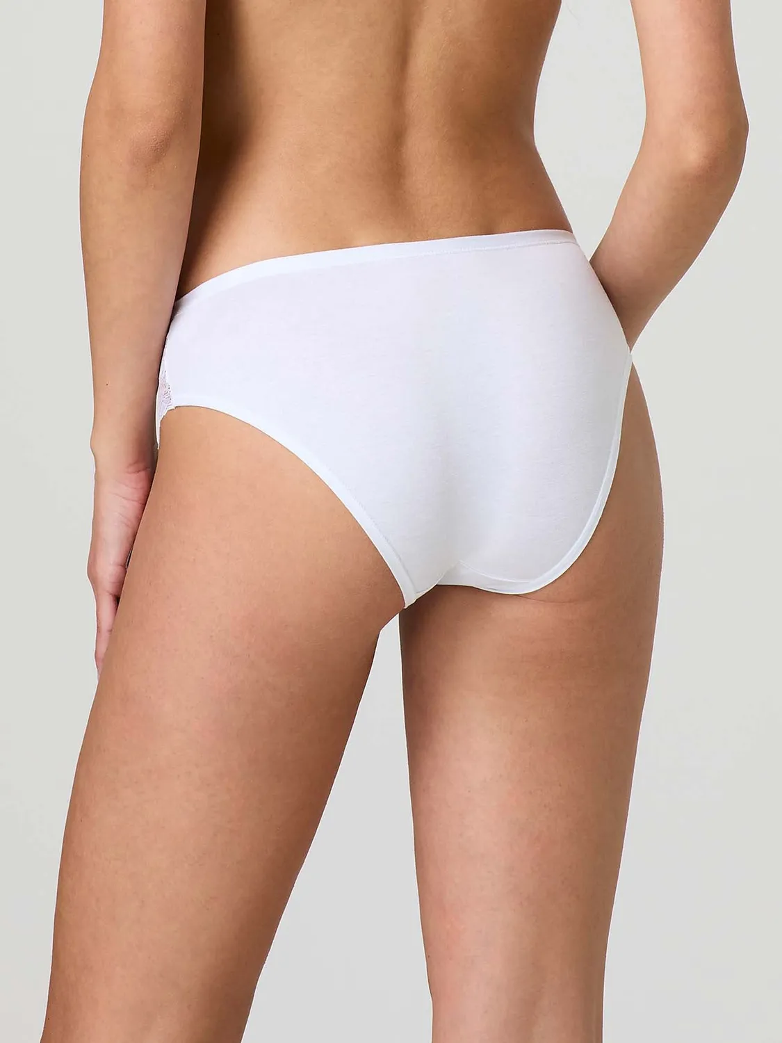Jadea Basic 062 slip cotone pizzo bianco