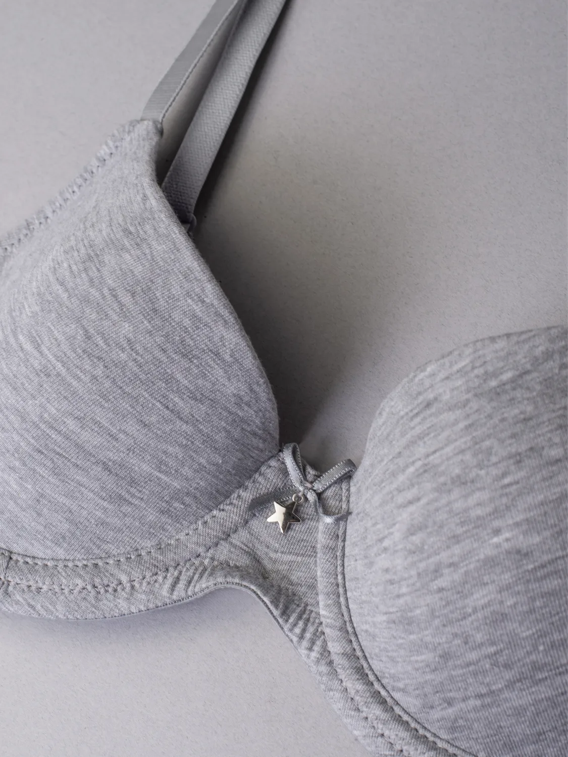 Si'èLei Natural Cotton 1428 reggiseno grigio melange cotone