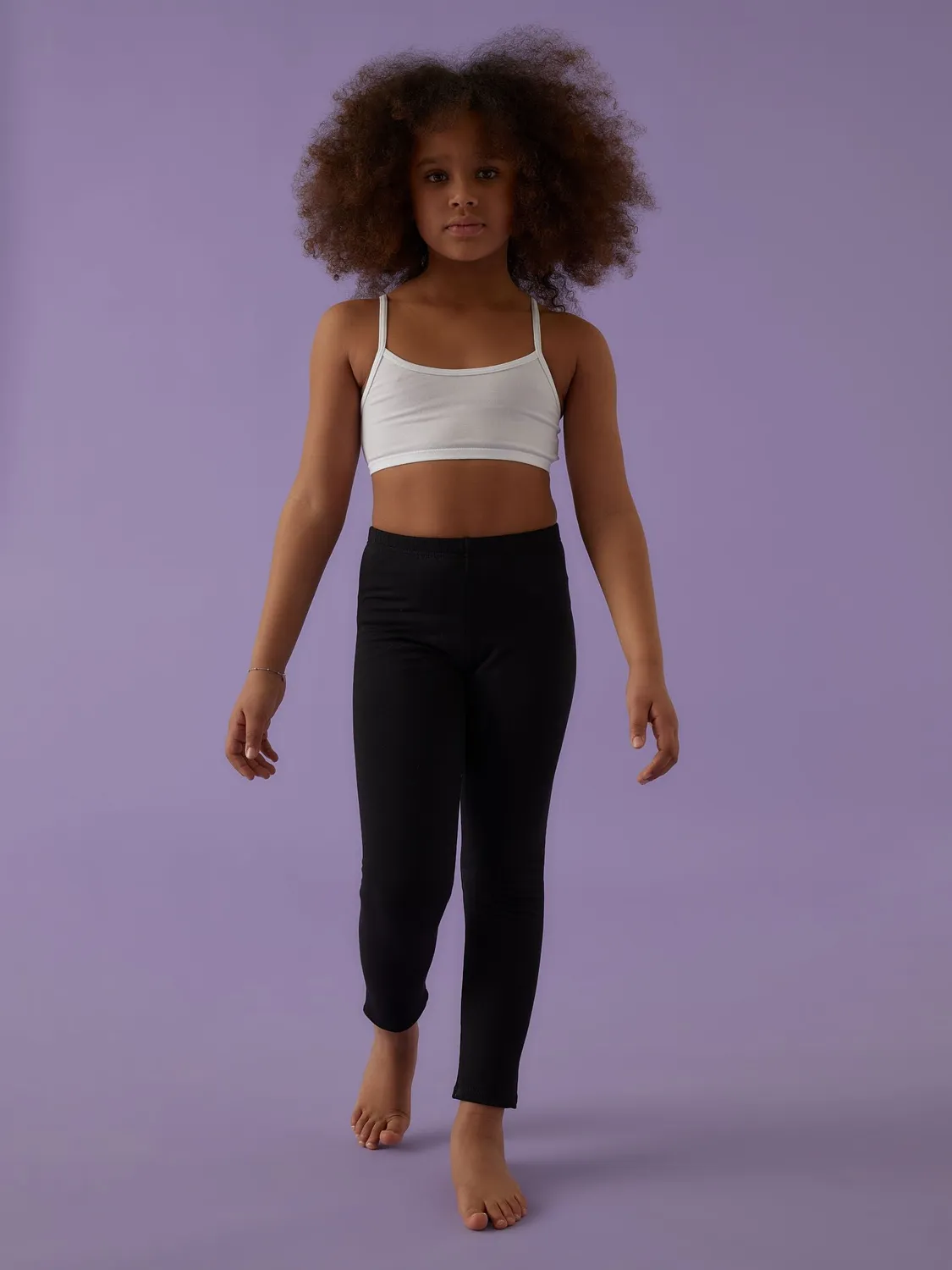 Jadea 342 Leggings Bambina Felpati Cotone Nero