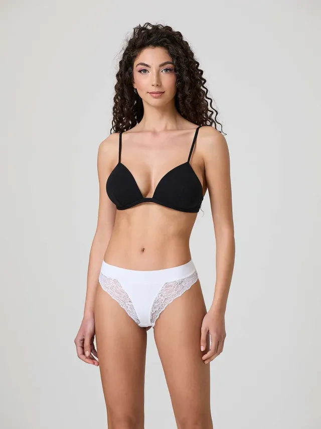 Jadea 8012 Slip Taglio Laser Pizzo Nero Invisibile
