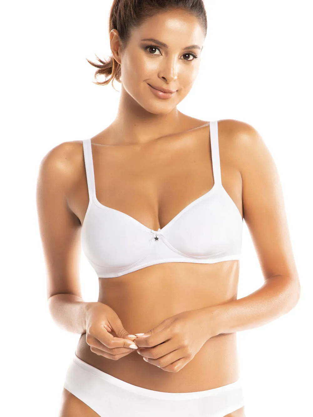 Si'èLei Natural Cotton 1452 reggiseno bianco senza ferretto
