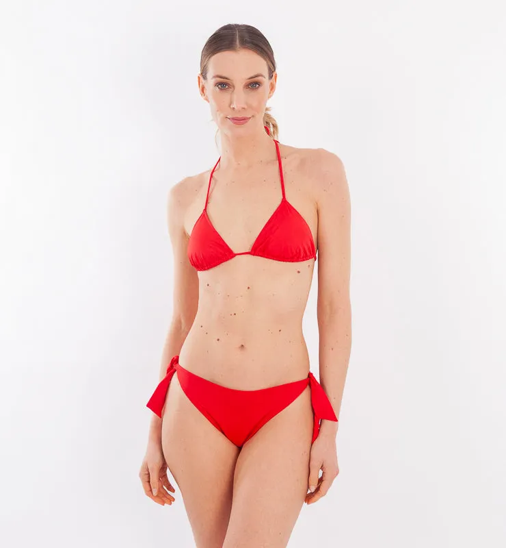 Casagin Top Triangolo con Coppa costume mare tessuto riciclato nero