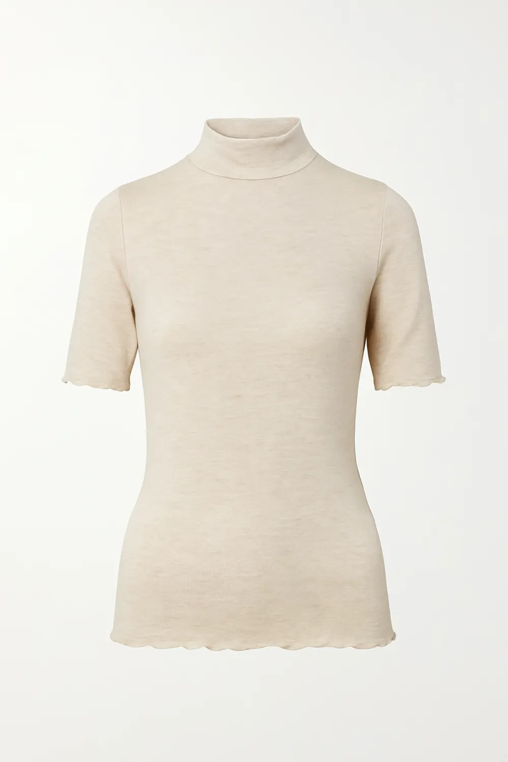 Rossoporpora Cashmere dolcevita panna mezza manica