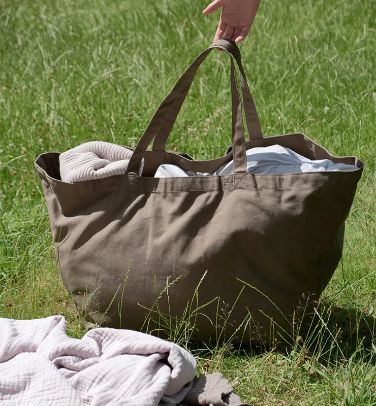 Casagin Big Long Bag borsone canvas cotone organico Burro
