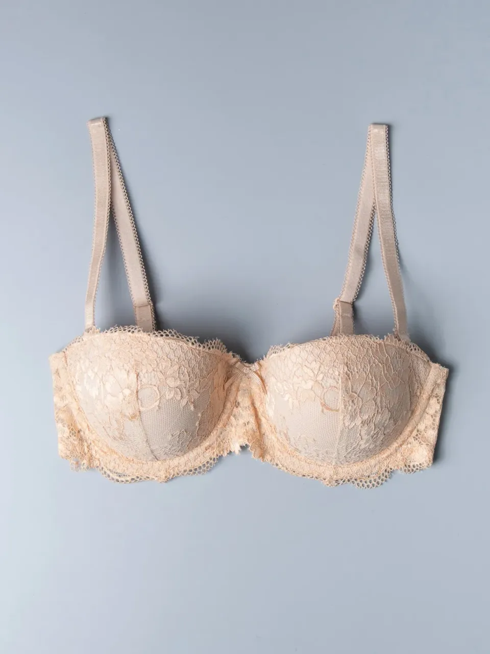 Si'èLei 2450 fascia con coppe imbottite cipria pizzo