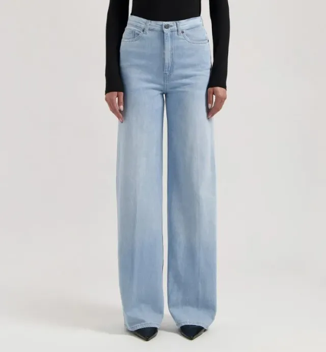 Casagin High Loose jeans donna azzurro W25 lino