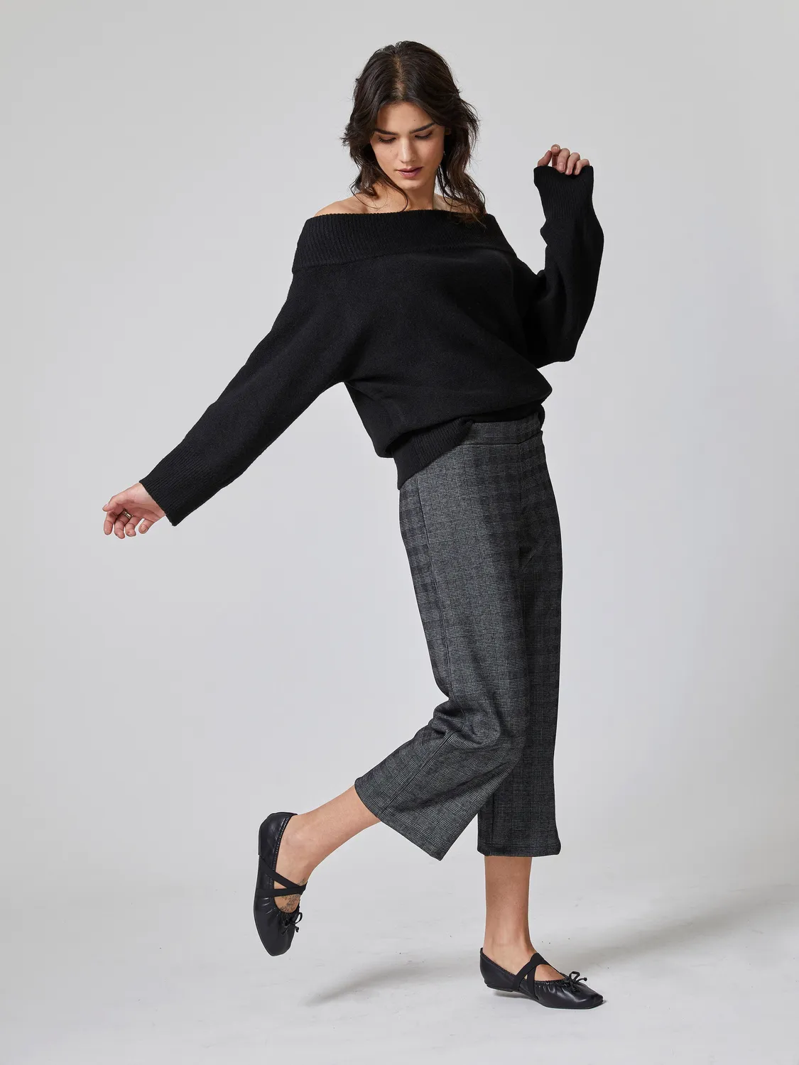 Jadea 4012 pantalone cropped principe di galles