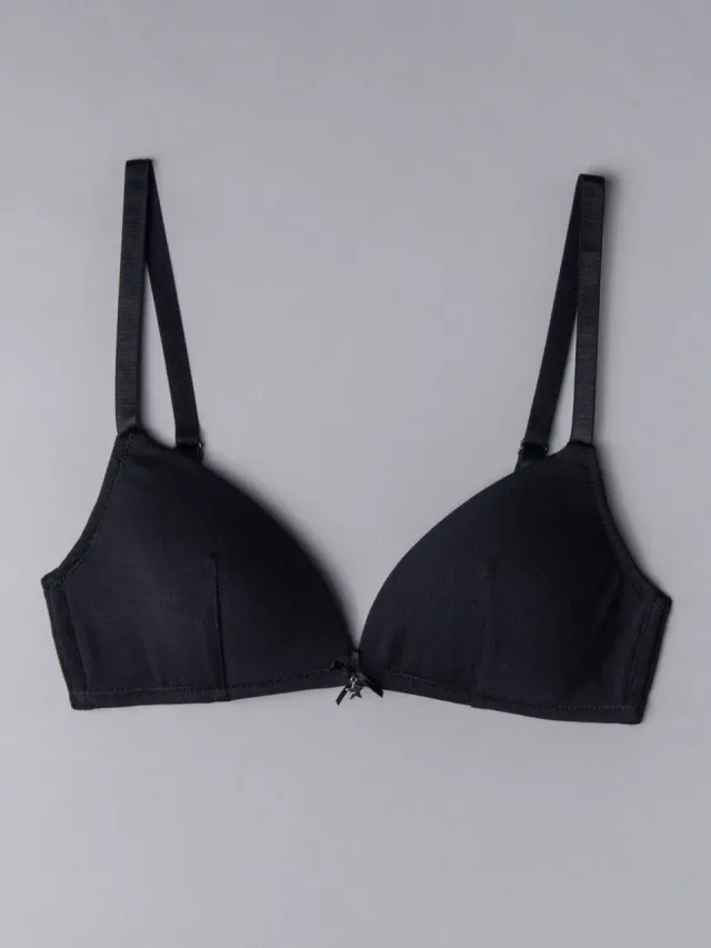 Si'èLei Natural Cotton 1458 reggiseno triangolo nero bio