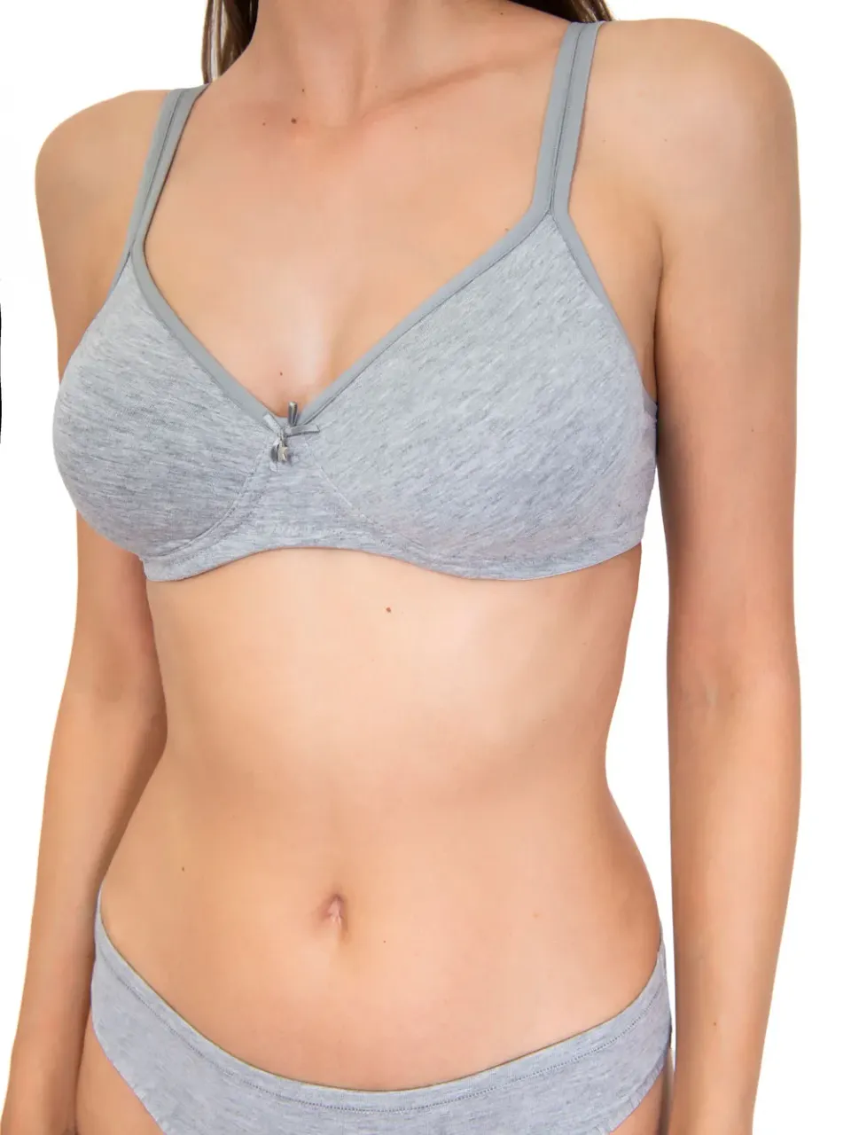Si'èLei Natural Cotton 1452 reggiseno grigio cotone bio