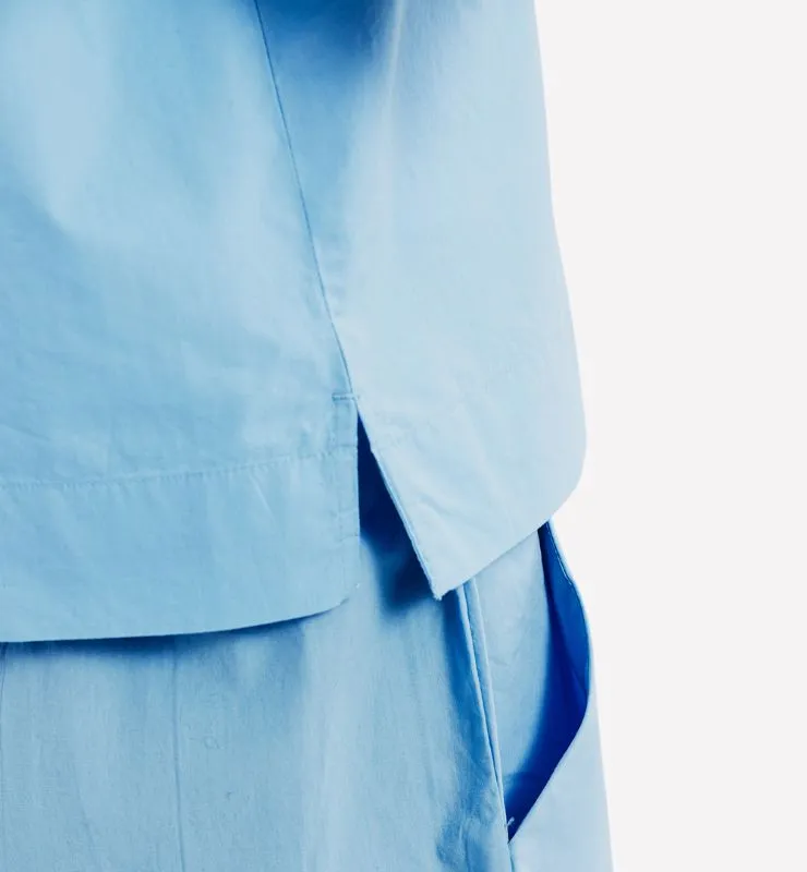 Casagin Camicia Crop Popeline camicia azzurro chiaro cotone biologico