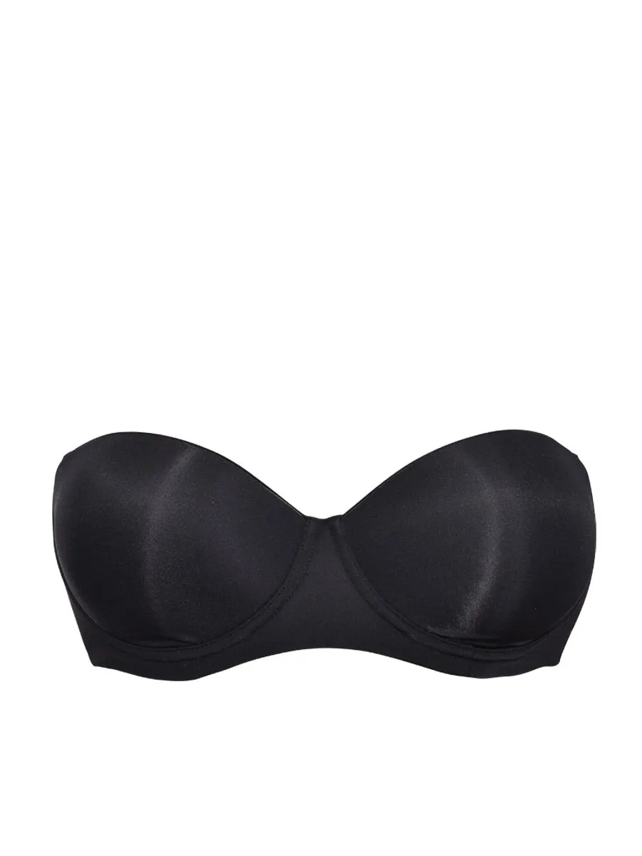 Si'èLei Plus 2550 reggiseno fascia nero coppe imbottite