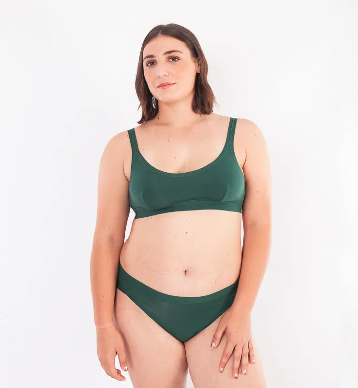 Casagin Bralette Tessuto Naturale Senza Ferretto Nera Traspirante