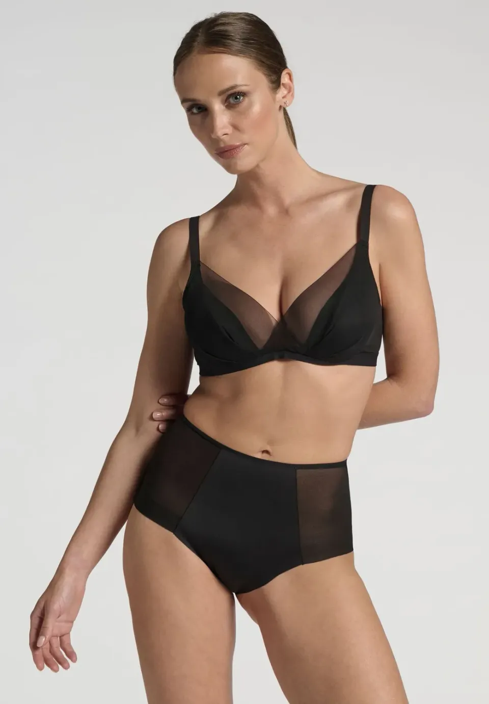Lepel Belseno Tesoro 306 Slip Vita Alta Nero Contenitivo
