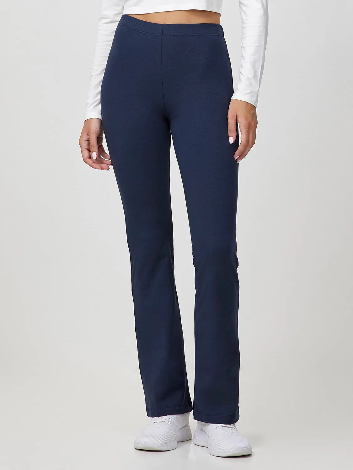 Jadea Basic leggings svasato cotone elasticizzato quotidiano