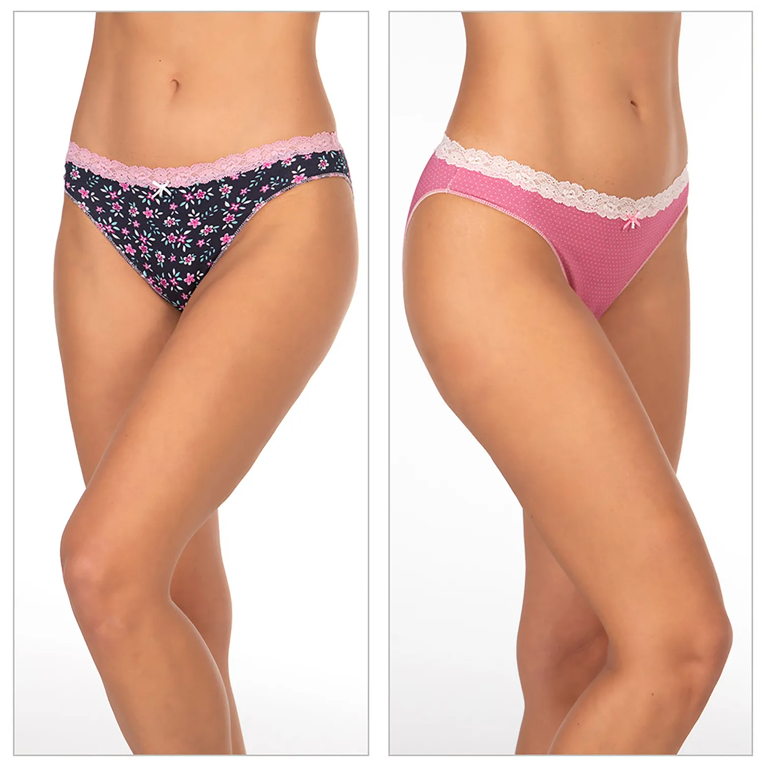 Janira Pink Dalia Mini Coq slip rosa 2 pezzi cotone