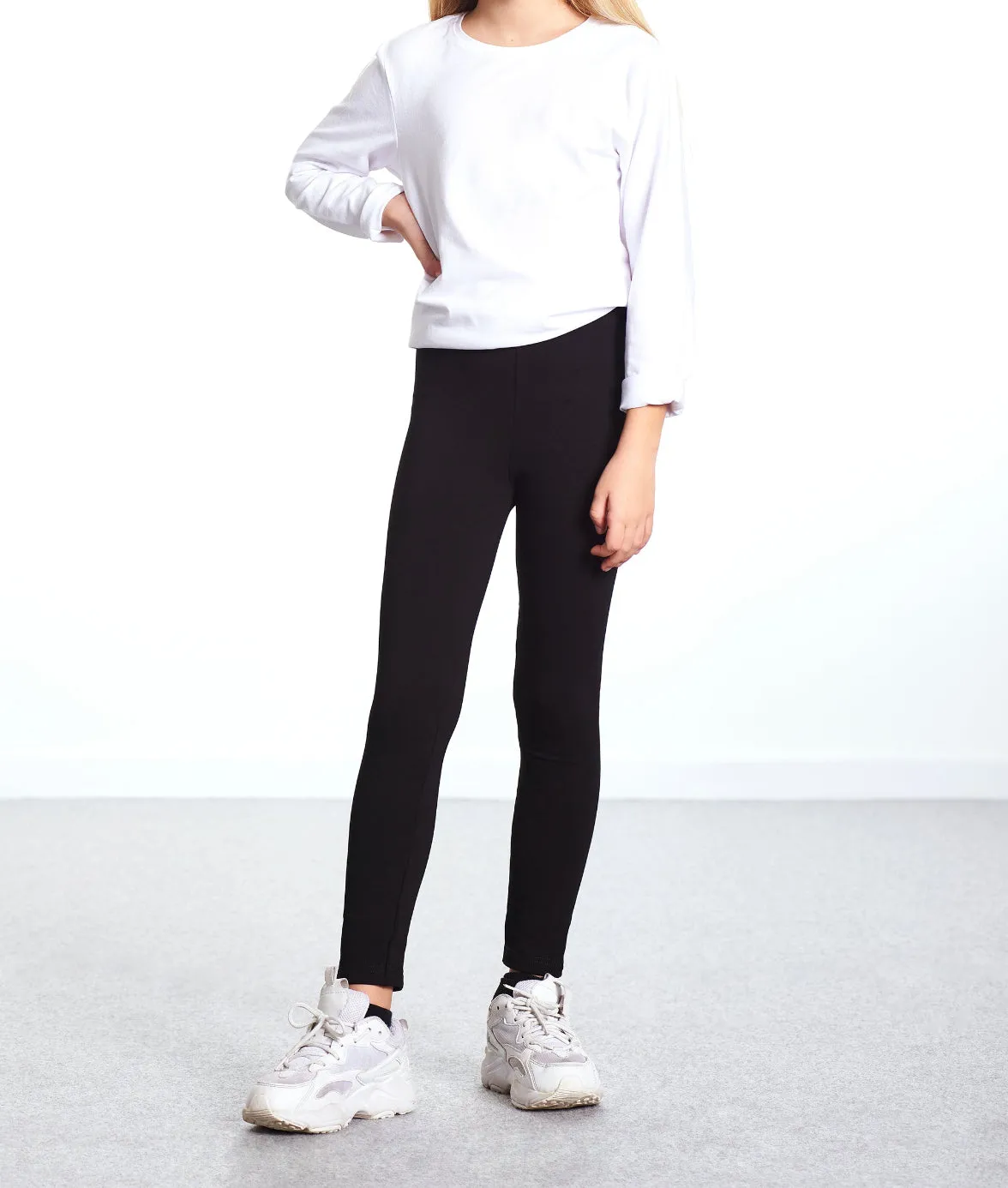 Rossoporpora leggings bimba garzati blu scuro cotone caldo
