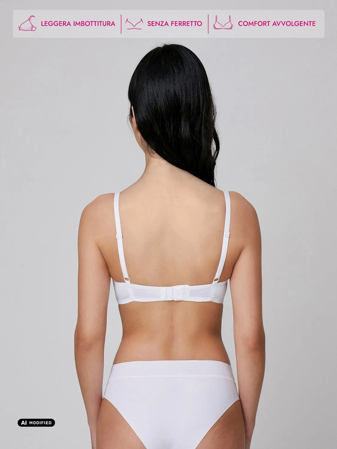 Jadea Abbraccio reggiseno triangolo nero senza ferretto