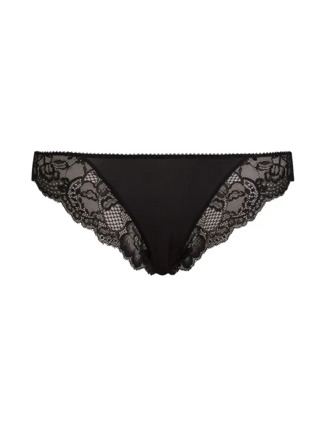 Si'èLei Pure Love 1977 slip brasiliana nero in pizzo