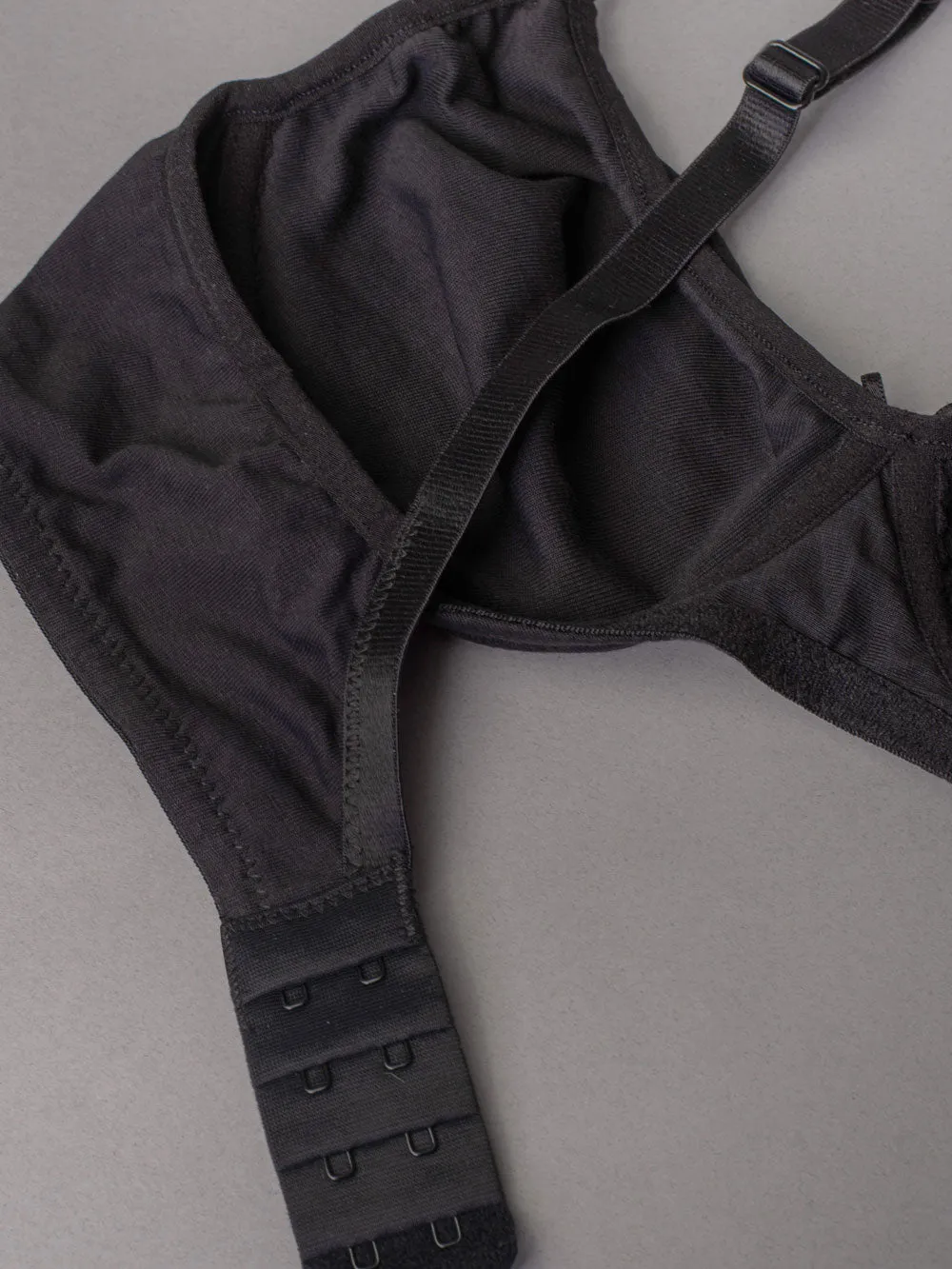 Si'èLei Natural Cotton 1452 reggiseno nero cotone bio
