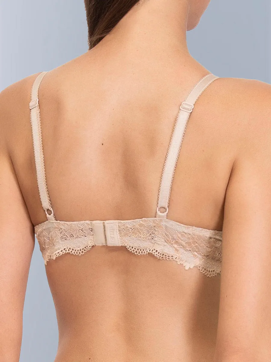 Si'èLei 2446 reggiseno senza ferretto cipria in pizzo