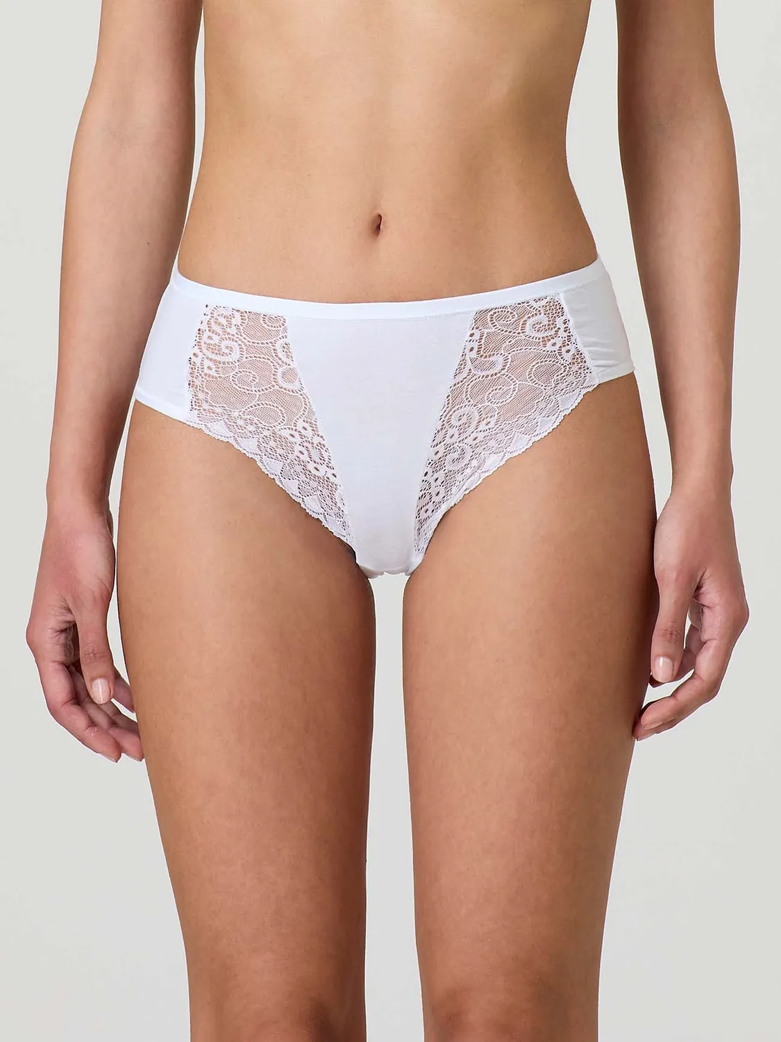 Jadea Basic 064 midi cotone elasticizzato pizzo davanti