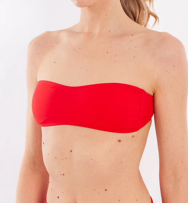 Casagin top costume a fascia coppe removibili nero