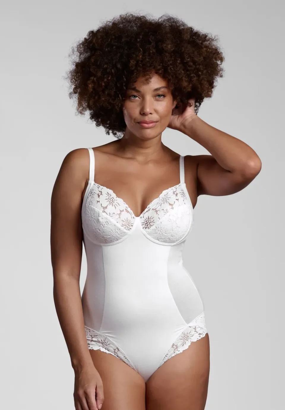 Lepel Belseno Pizzo Cotton 454 body cotone bianco modellante